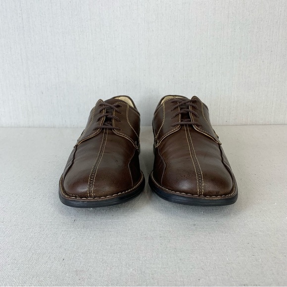 Johnston & Murphy~Men’s ‘Shuler‎ Bicycle’ Brown Sheepskin Leather Oxfords~Sz 9 - Picture 4 of 13